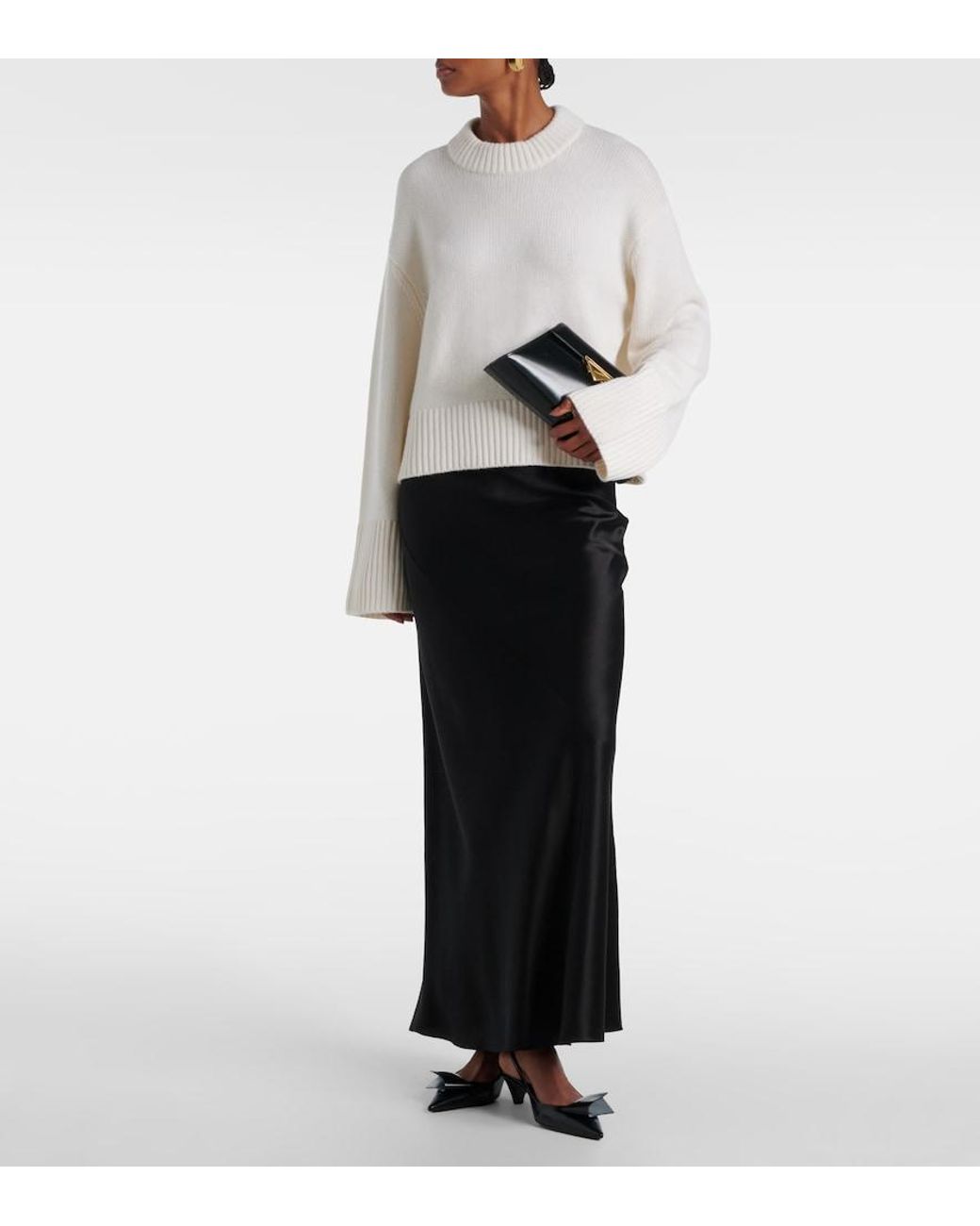 Lisa Yang White Sony Cashmere Sweater