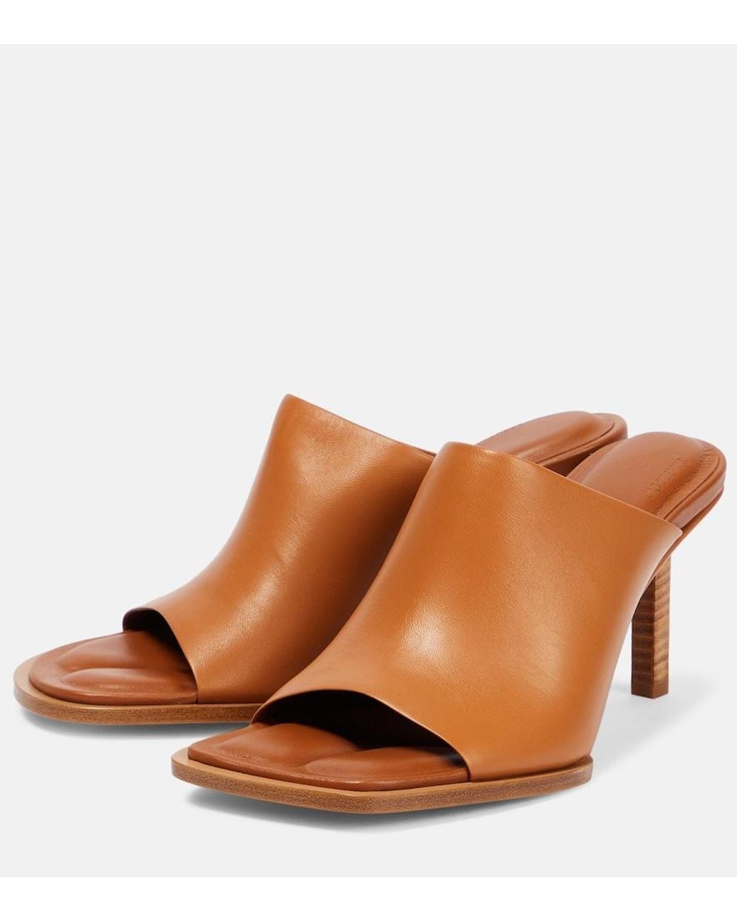 Jacquemus Brown Les Mules Carres Ronds Leather Mules