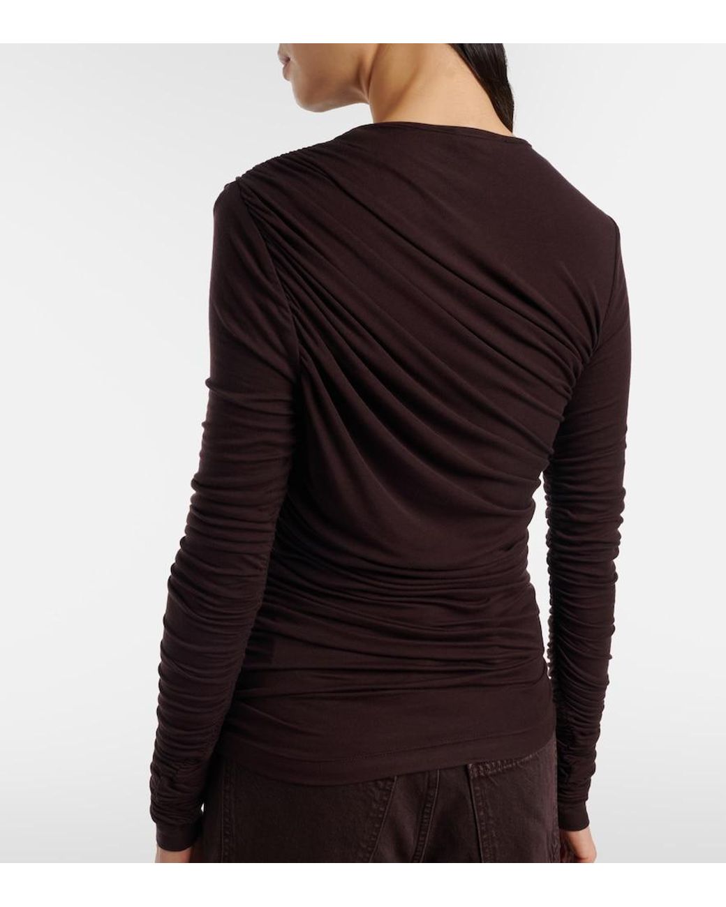 Agolde Brown Tania Twist Ruched Top