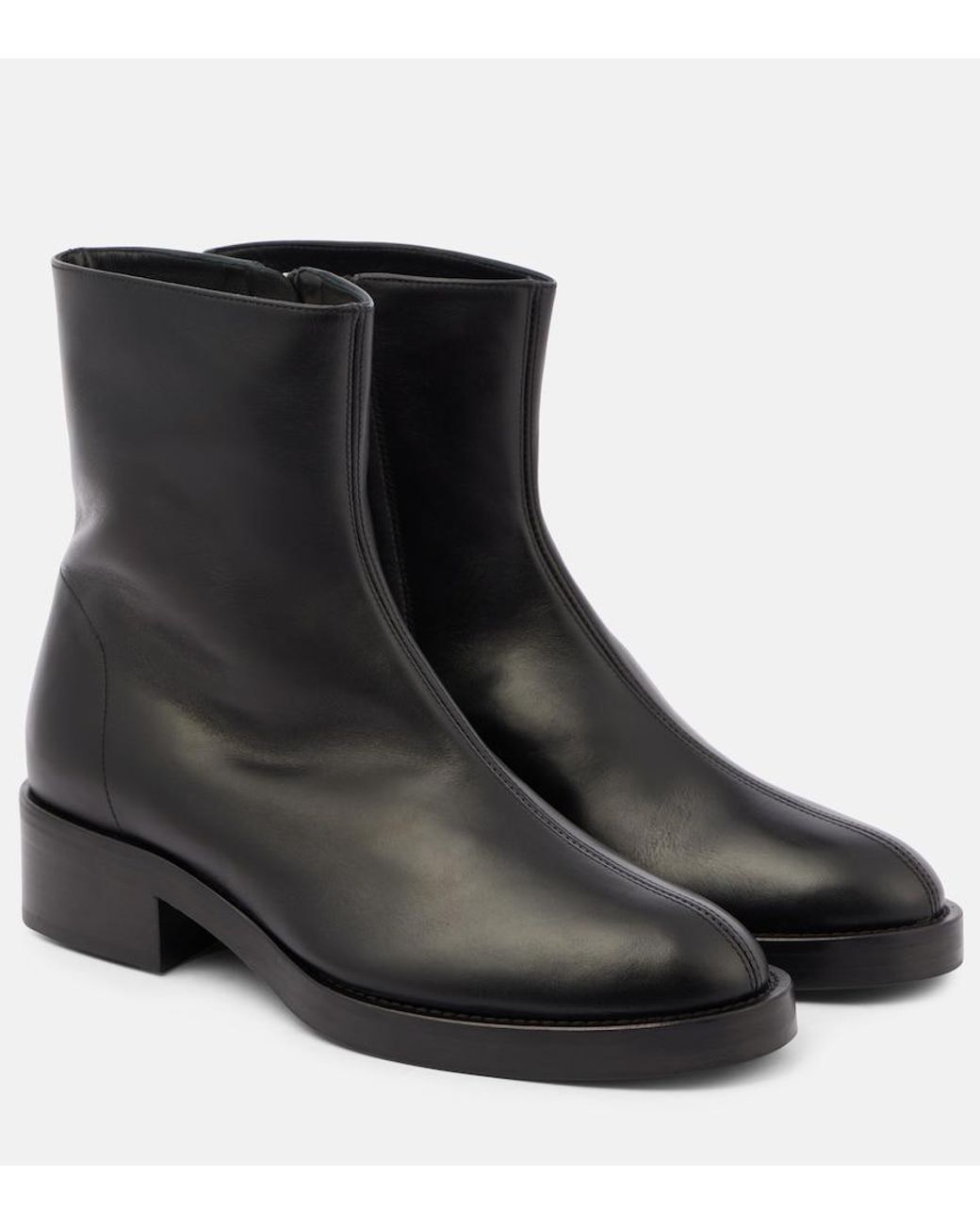 Co. Black Leather Ankle Boots