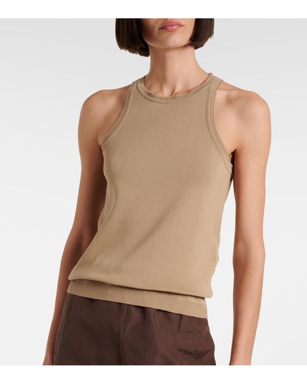 Tank Top De Algodon Max Mara de color Natural