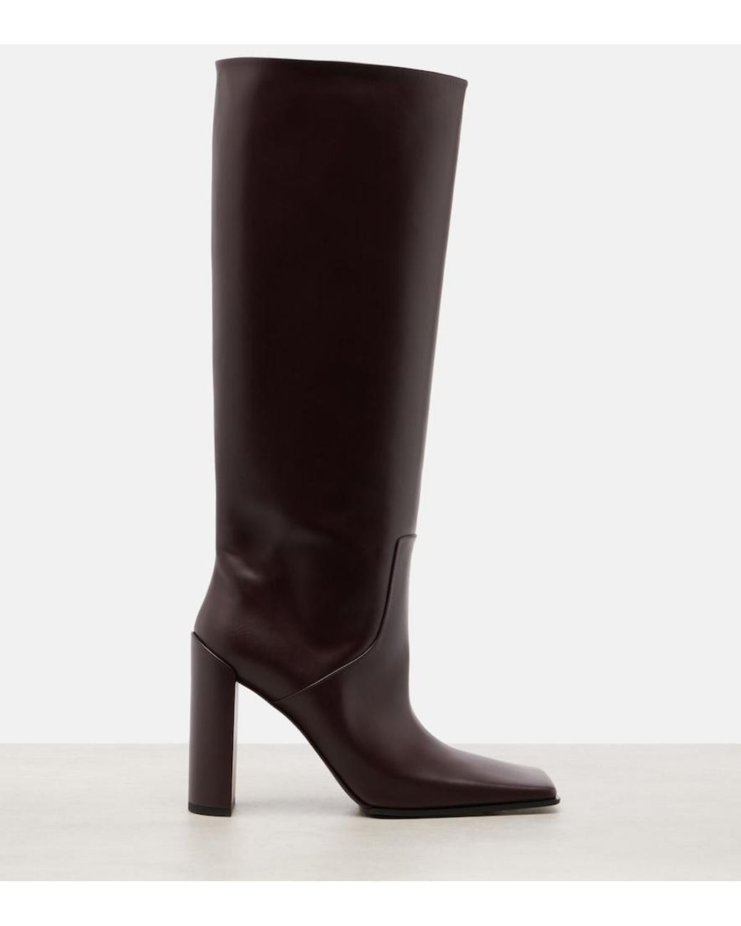 Alaïa Brown Leather Knee-High Boots