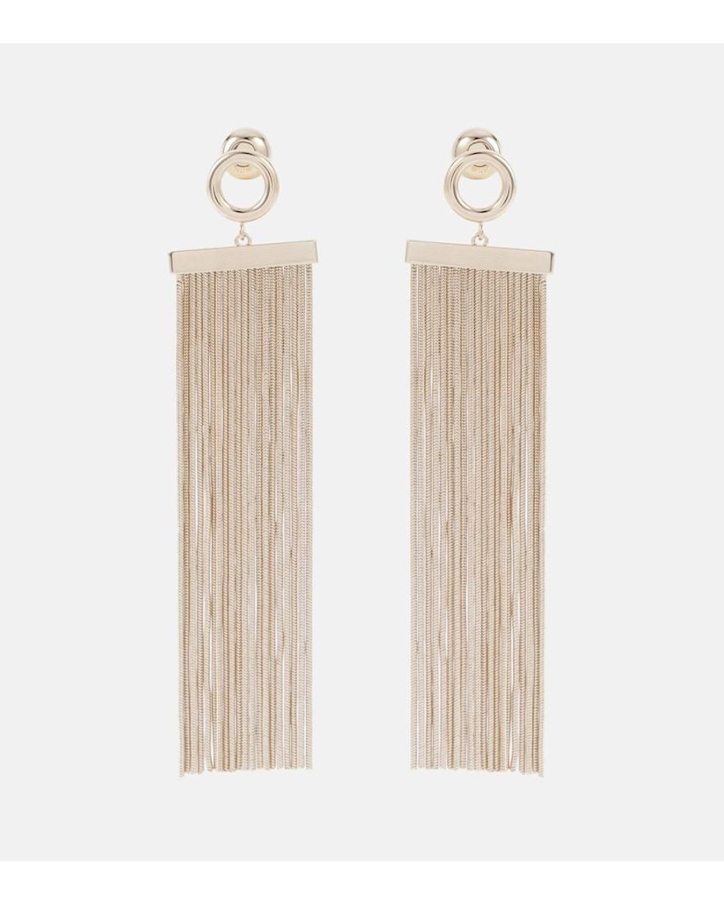 Alaïa White Drop Earrings