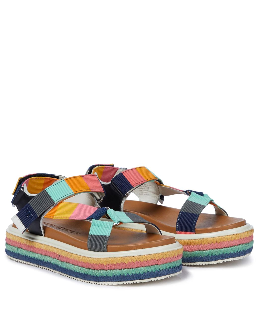 Tory Burch Eva Platform Sandals in Blue Lyst