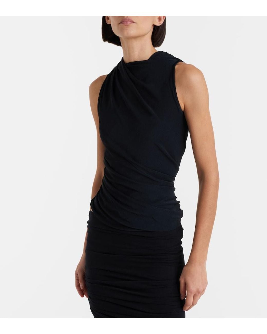 Rick Owens Black Lilies Luna Draped Top