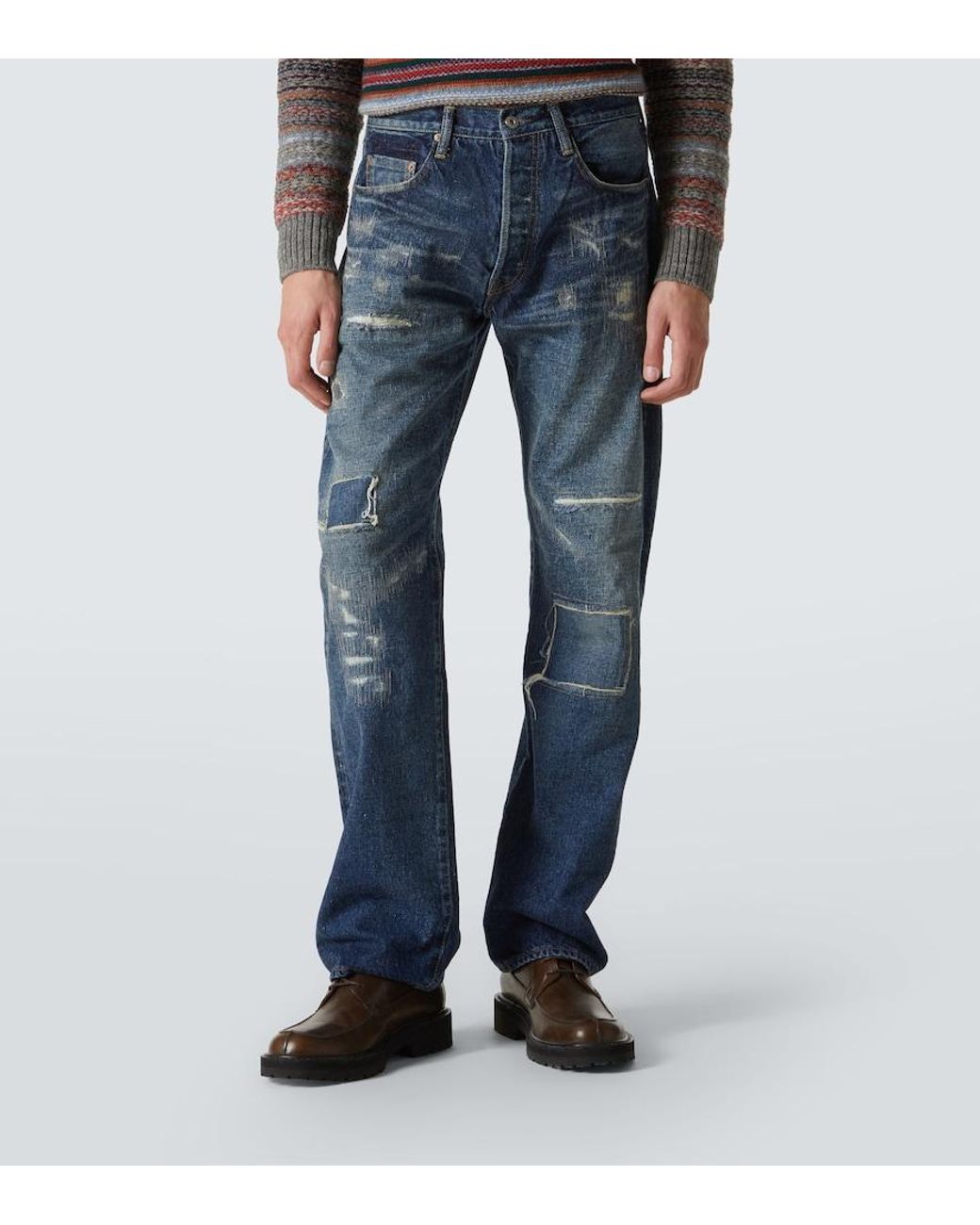X New Manual Jeans Rectos Junya Watanabe de hombre de color Blue