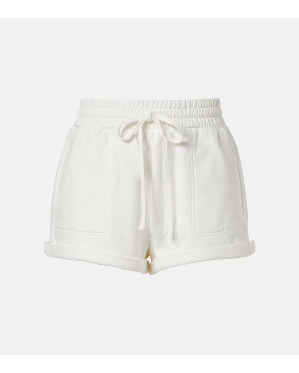 Citizens of Humanity White Vivienne Cotton Fleece Shorts