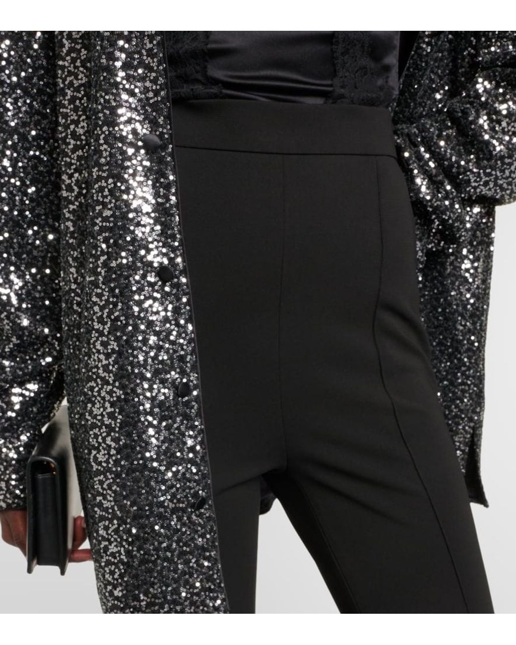 Dolce & Gabbana Black High-Rise Stirrup Leggings