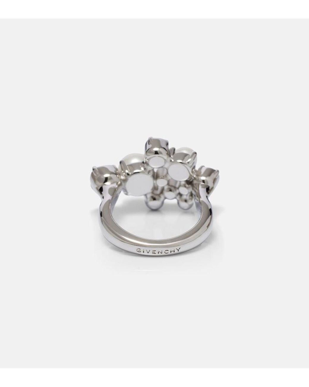 Givenchy White Embellished Ring