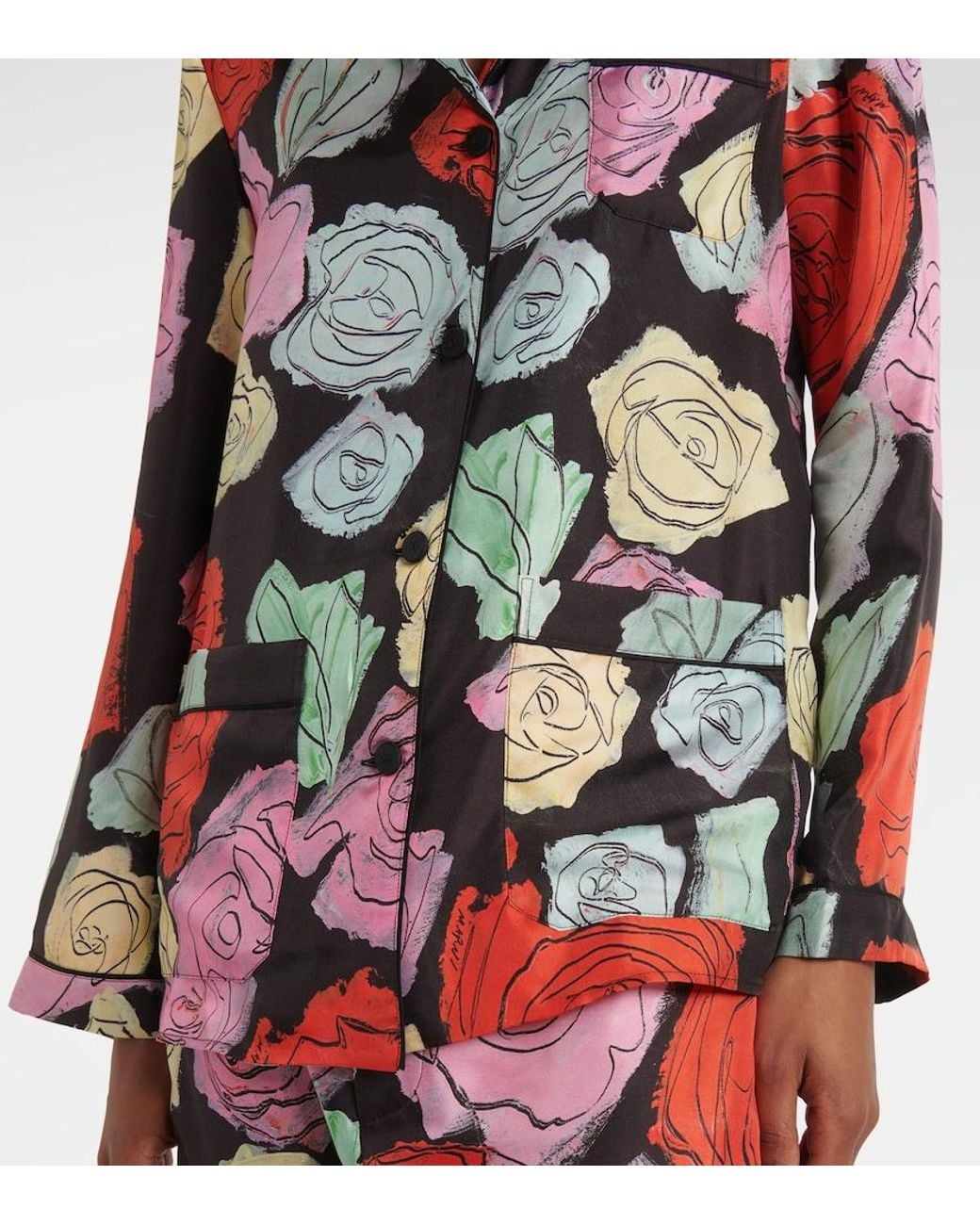 Marni Red Shirt With Floral Motif