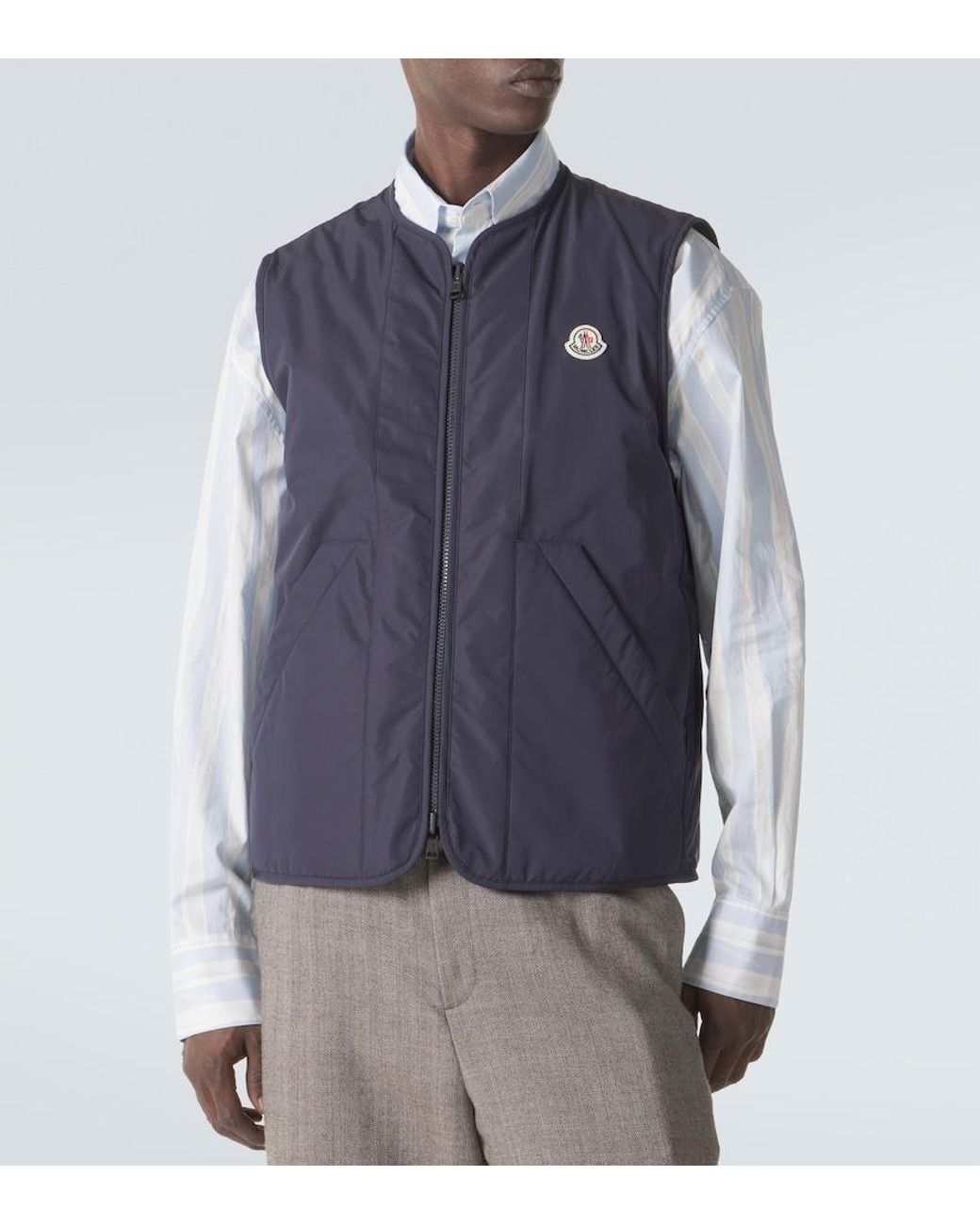 Moncler Blue Roquille Convertible Jacket for men