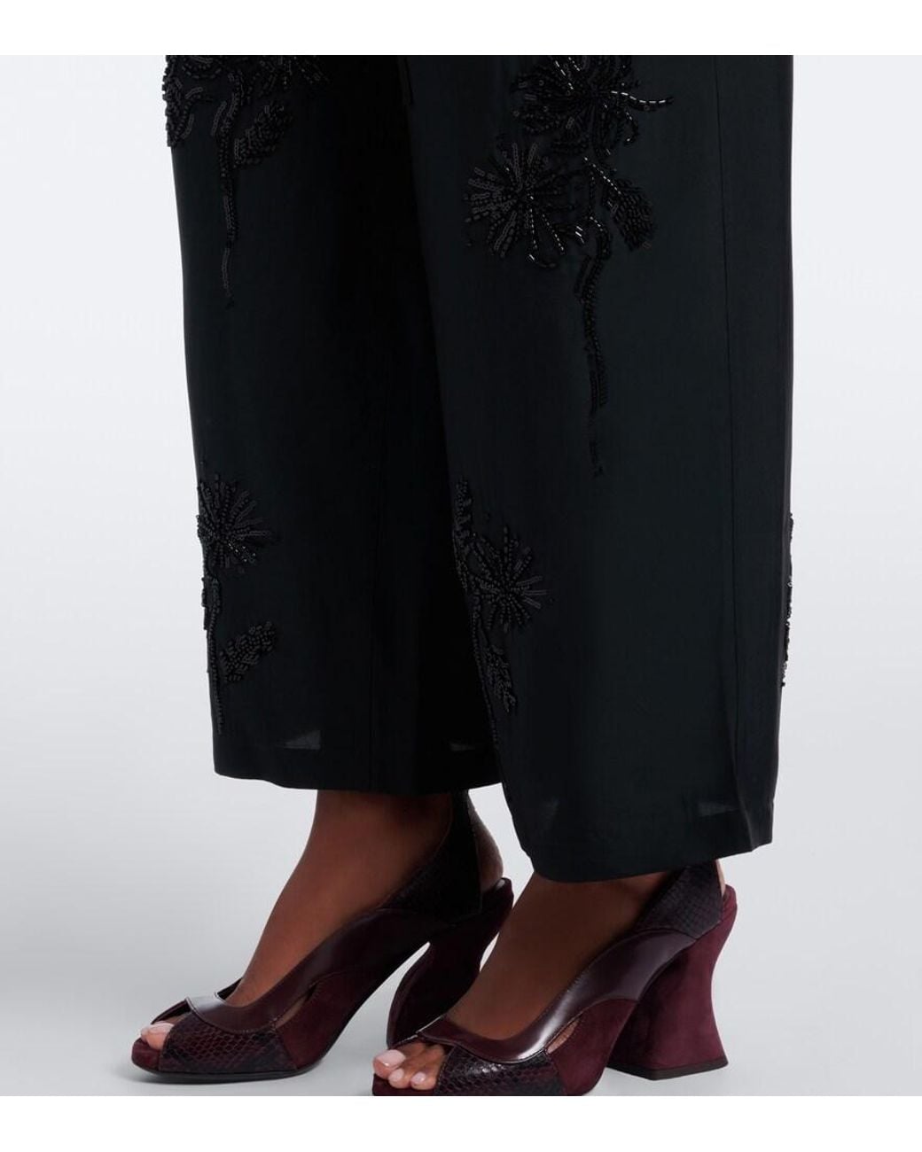 Pantalon Ample A Ornements JACQUES WEI en coloris Black