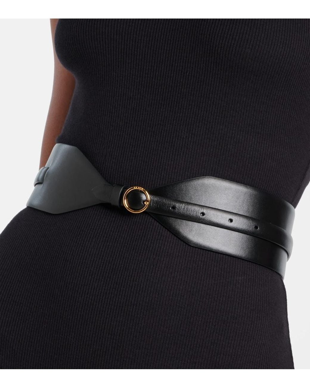 Alaïa Black Double Large Leather Belt