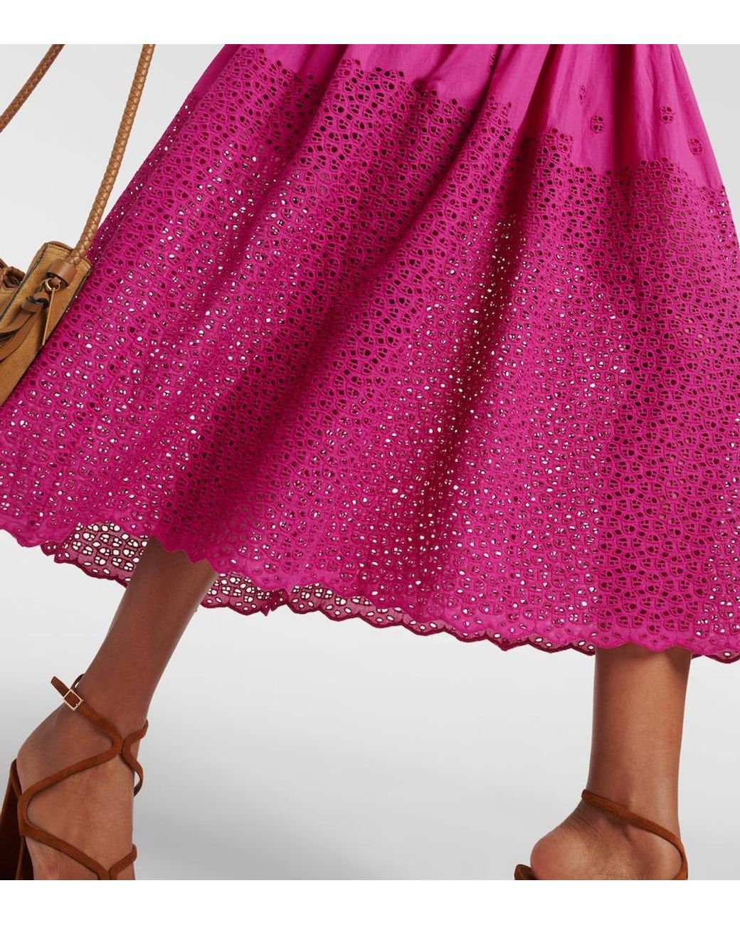 Ulla Johnson Purple Isadore Cotton Voile Maxi Dress