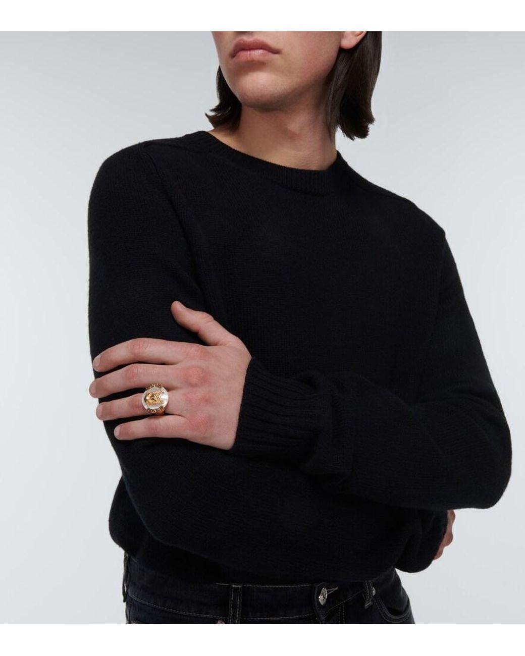 Versace Ring La Maschera in White für Herren