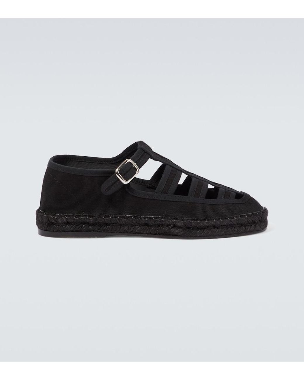 Bode Black Peggy Canvas Espadrilles for men