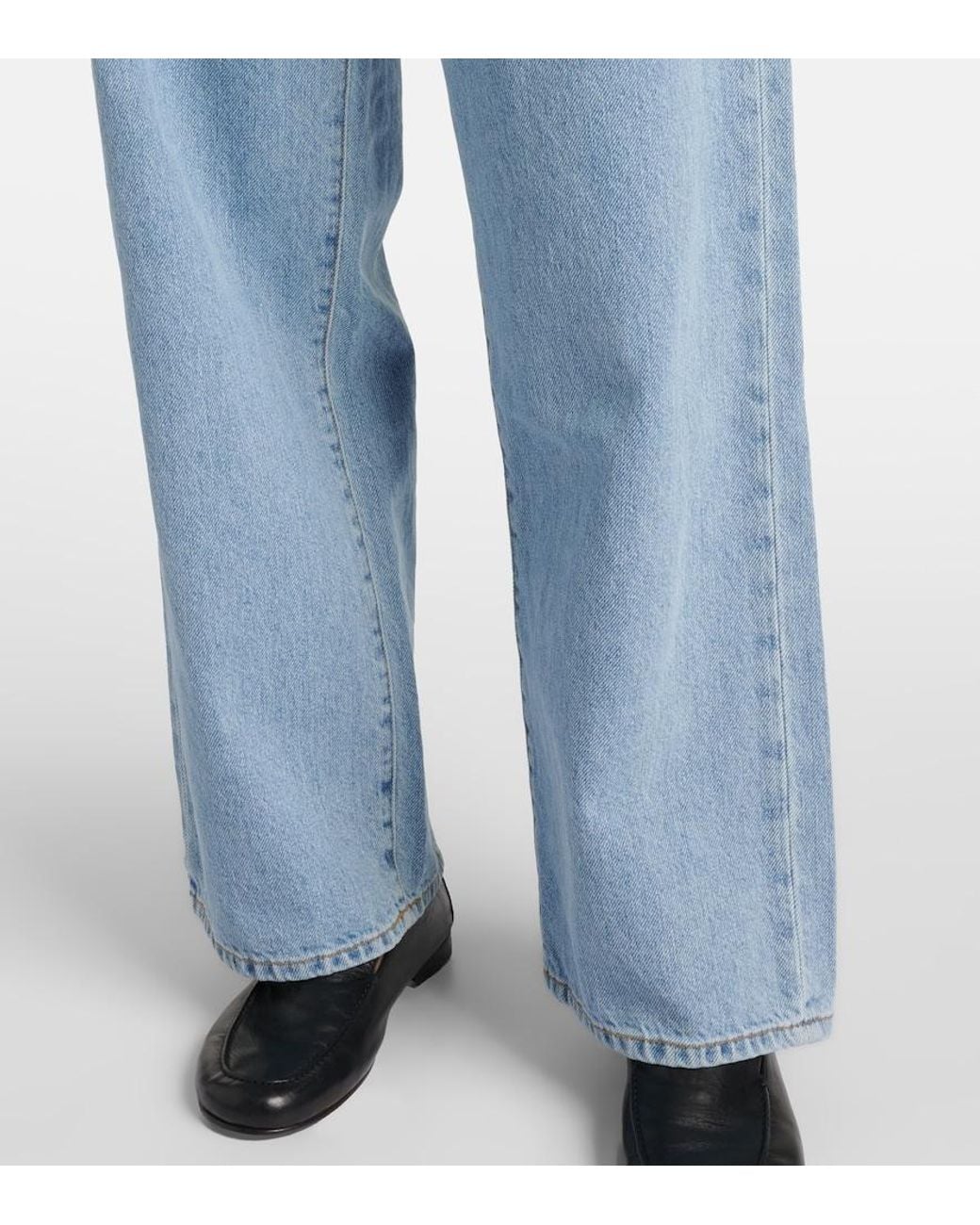 Rohe Blue Low-Rise Wide-Leg Jeans