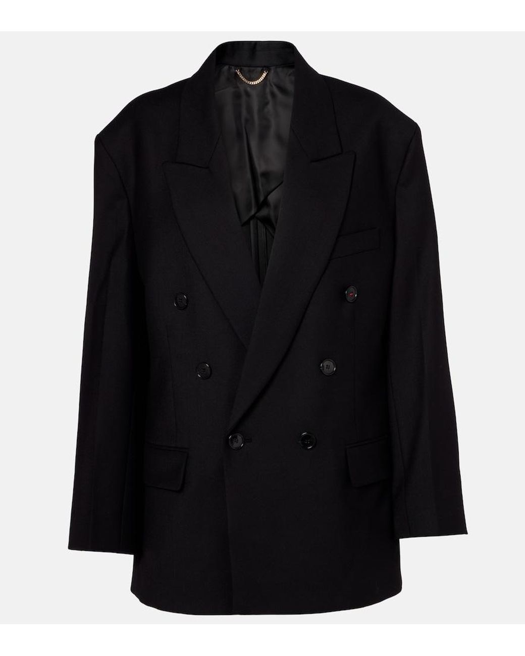 Victoria Beckham Black Double-Breasted Blazer