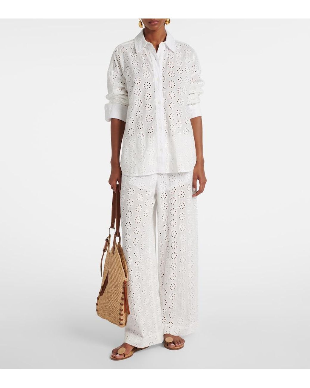 Camisa Colton De Algodon Staud de color White