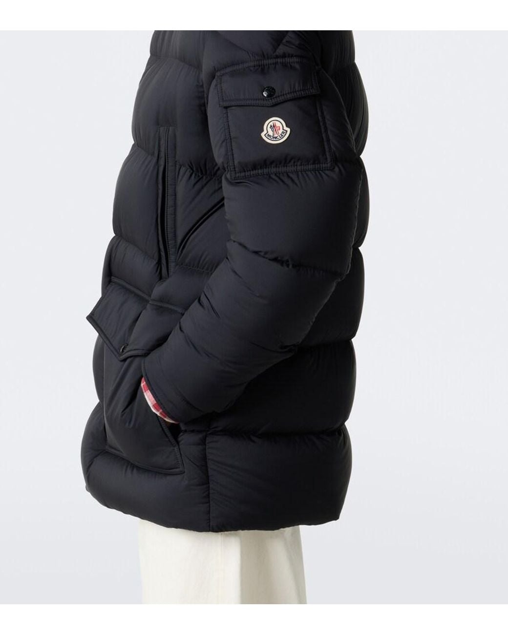 Moncler Black Bretagne Hooded Down Coat for men