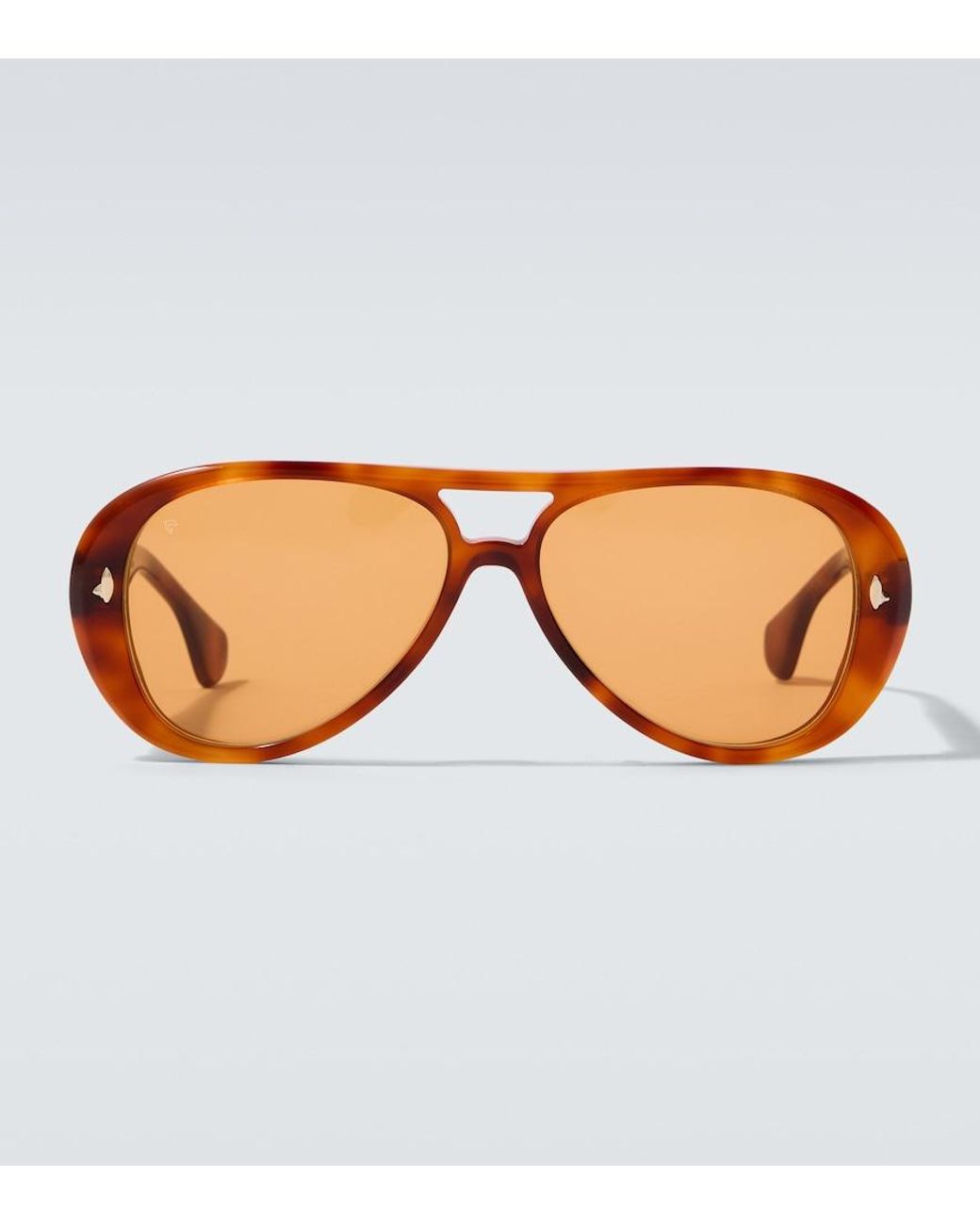 Sestini Eyewear Brown Aviator Sunglasses for men