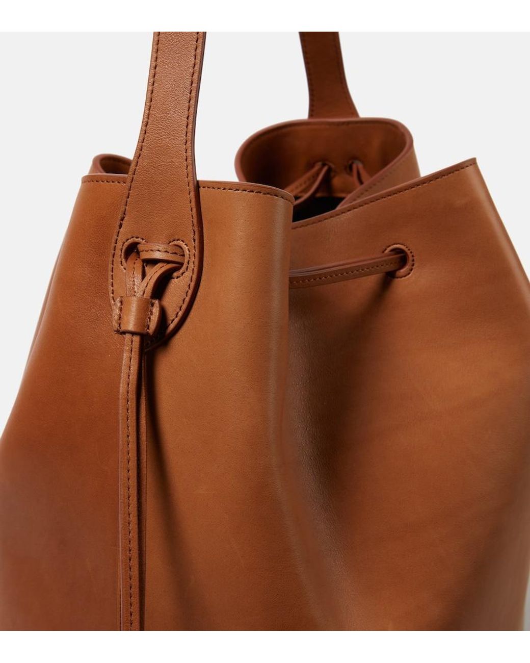 The Row Belvedere Leather Tote Bag in Brown | Lyst