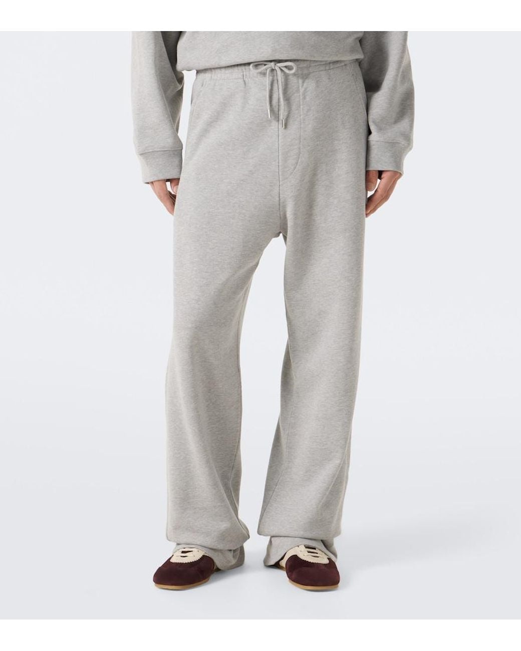 Dries Van Noten Gray Cotton Jersey Sweatpants for men