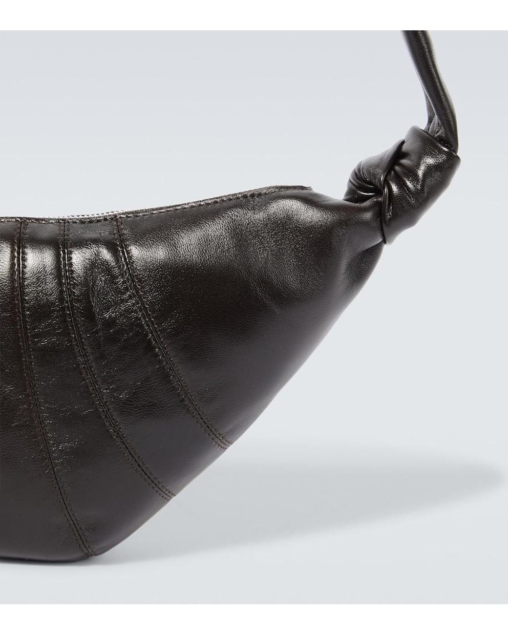 Lemaire Black Croissant Small Leather Shoulder Bag for men