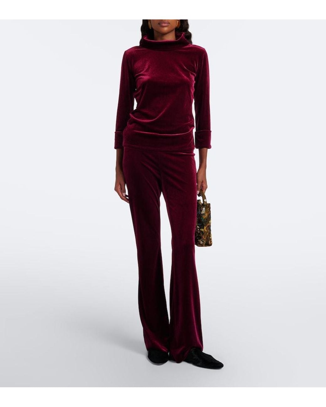 Dorothee Schumacher Velvet Flared Pants