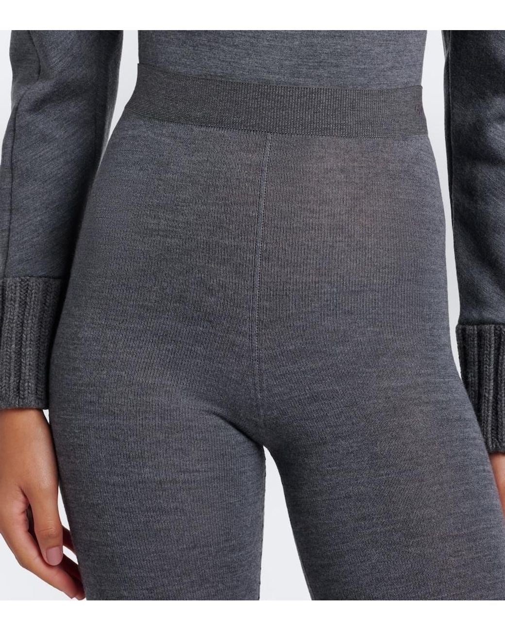 Bottega Veneta Gray Wool Leggings
