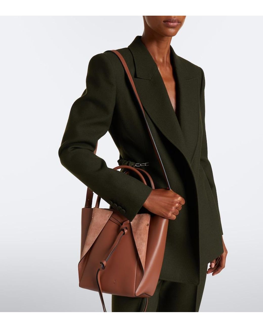 Gabriela Hearst Brown Marija Small Leather Tote Bag