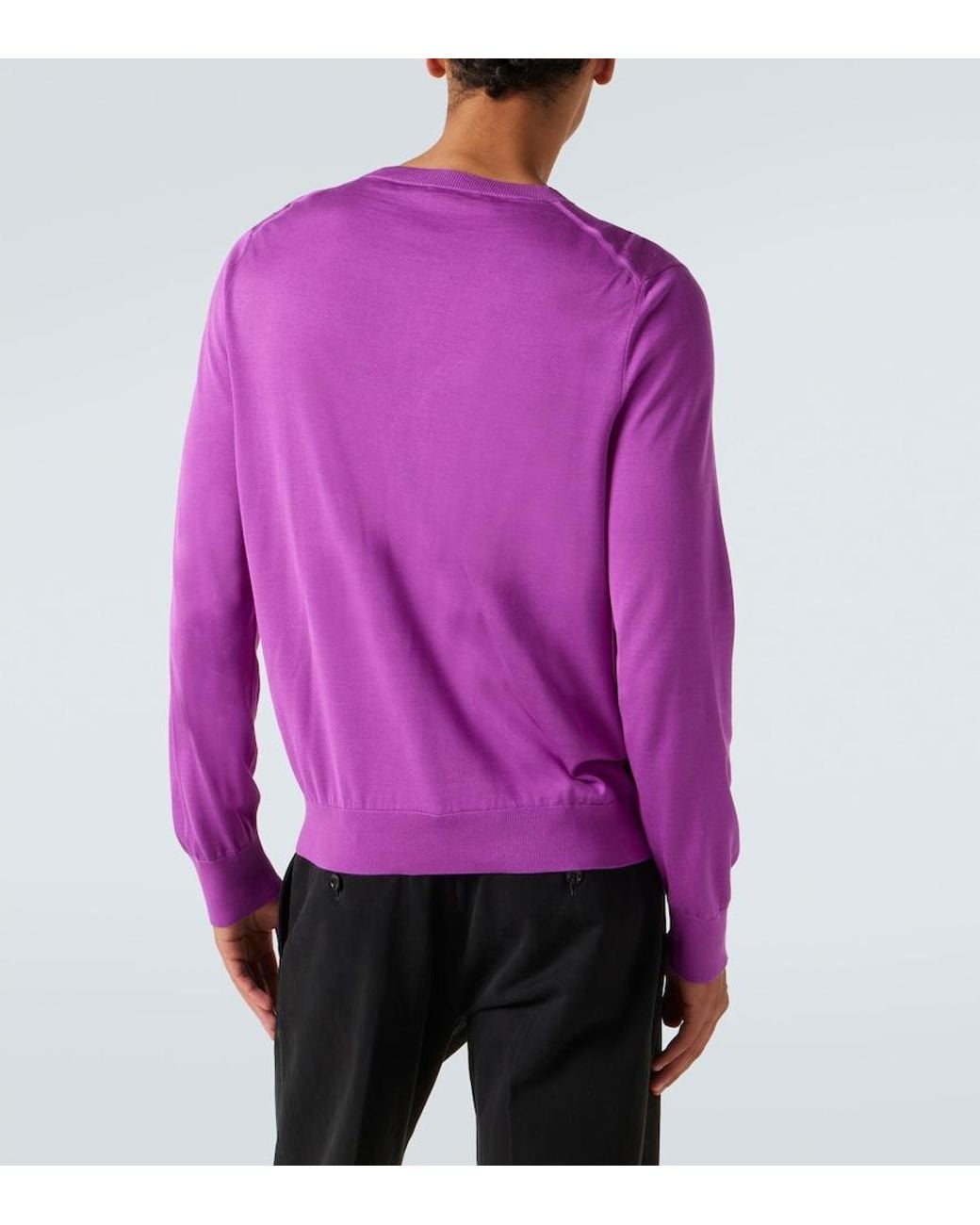 Tom Ford Purple Silk Sweater for men