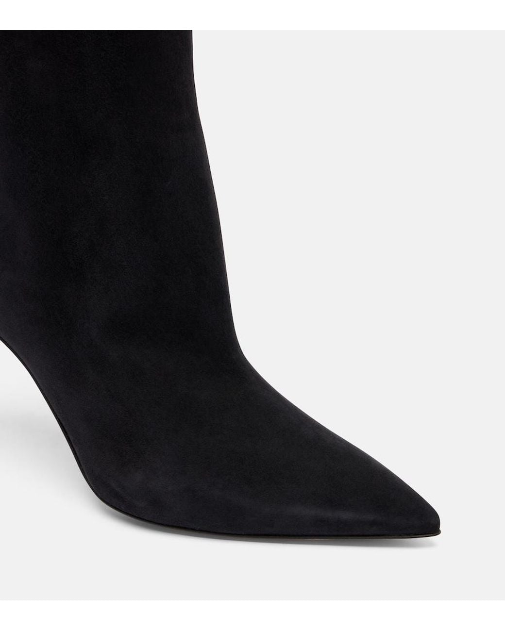 Manolo Blahnik Black Miralone 90 Suede Knee-High Boots