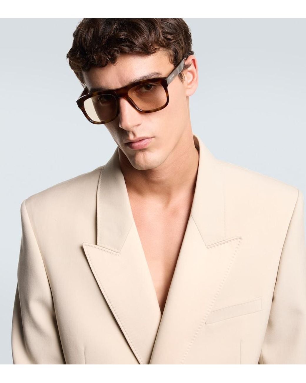 Saint Laurent Eckige Brille Sl 558 in Brown für Herren