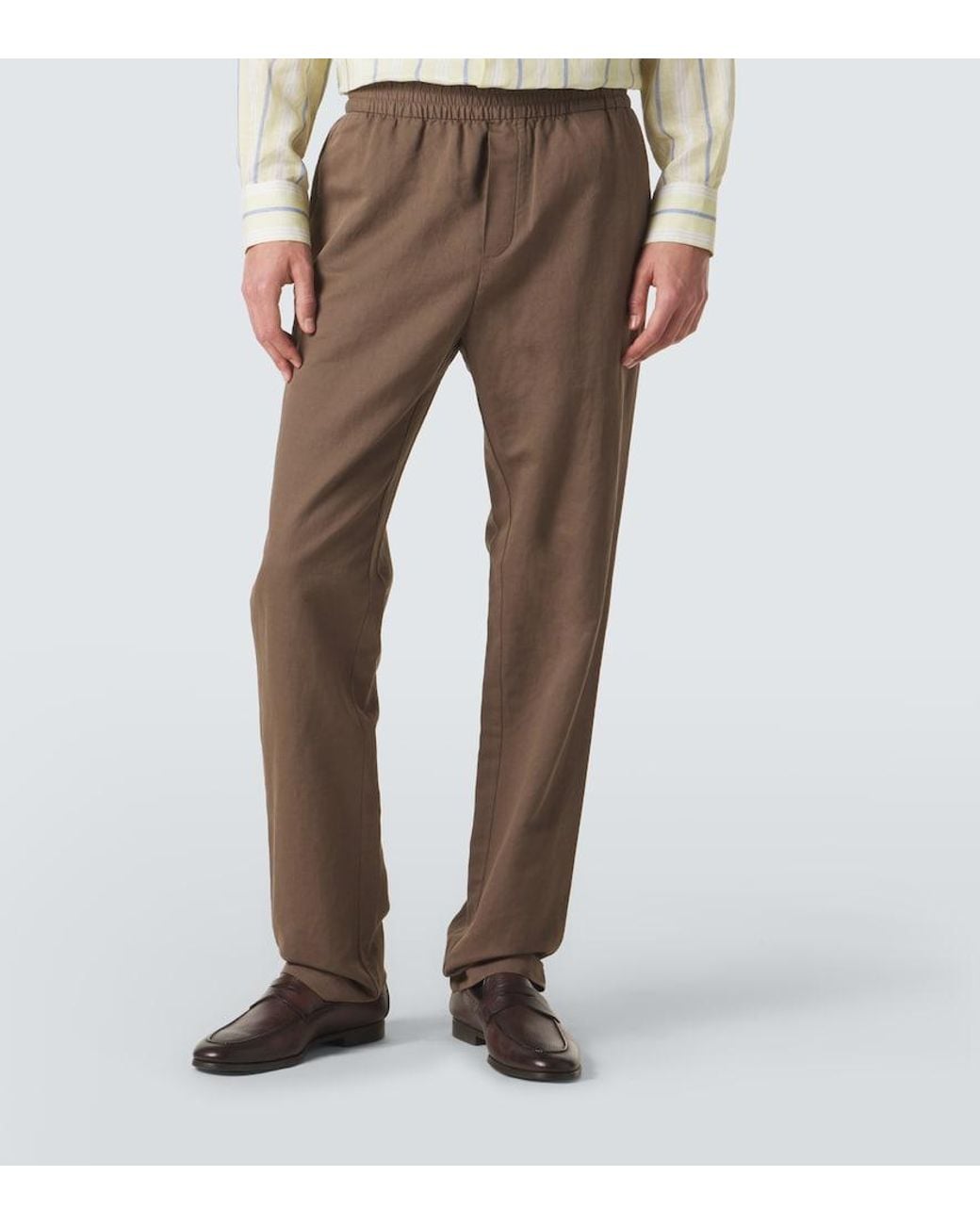 Pantaloni Regular di Sunspel in Brown da Uomo