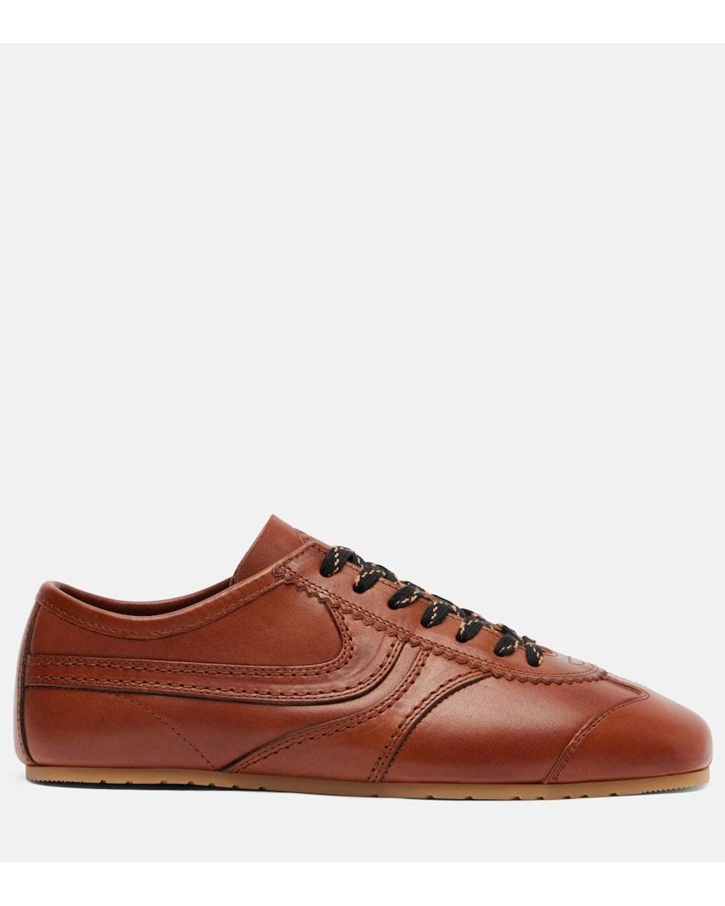 Dries Van Noten Brown Leather Sneakers