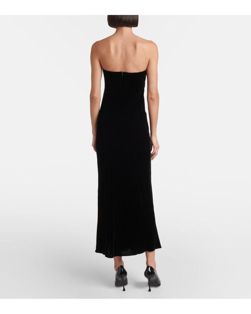 Veronica Beard Black Flora Bustier Dress