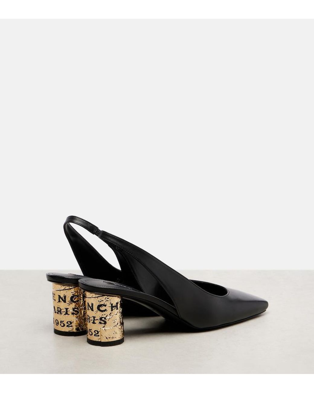 Givenchy Black Tape 65 Leather Slingback Pumps