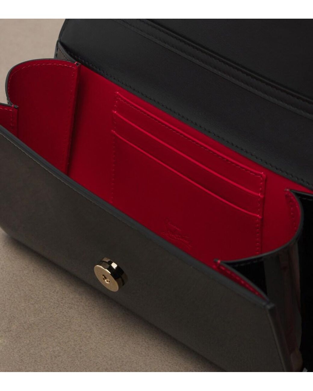 Christian Louboutin Black Bettina Patent Leather Clutch