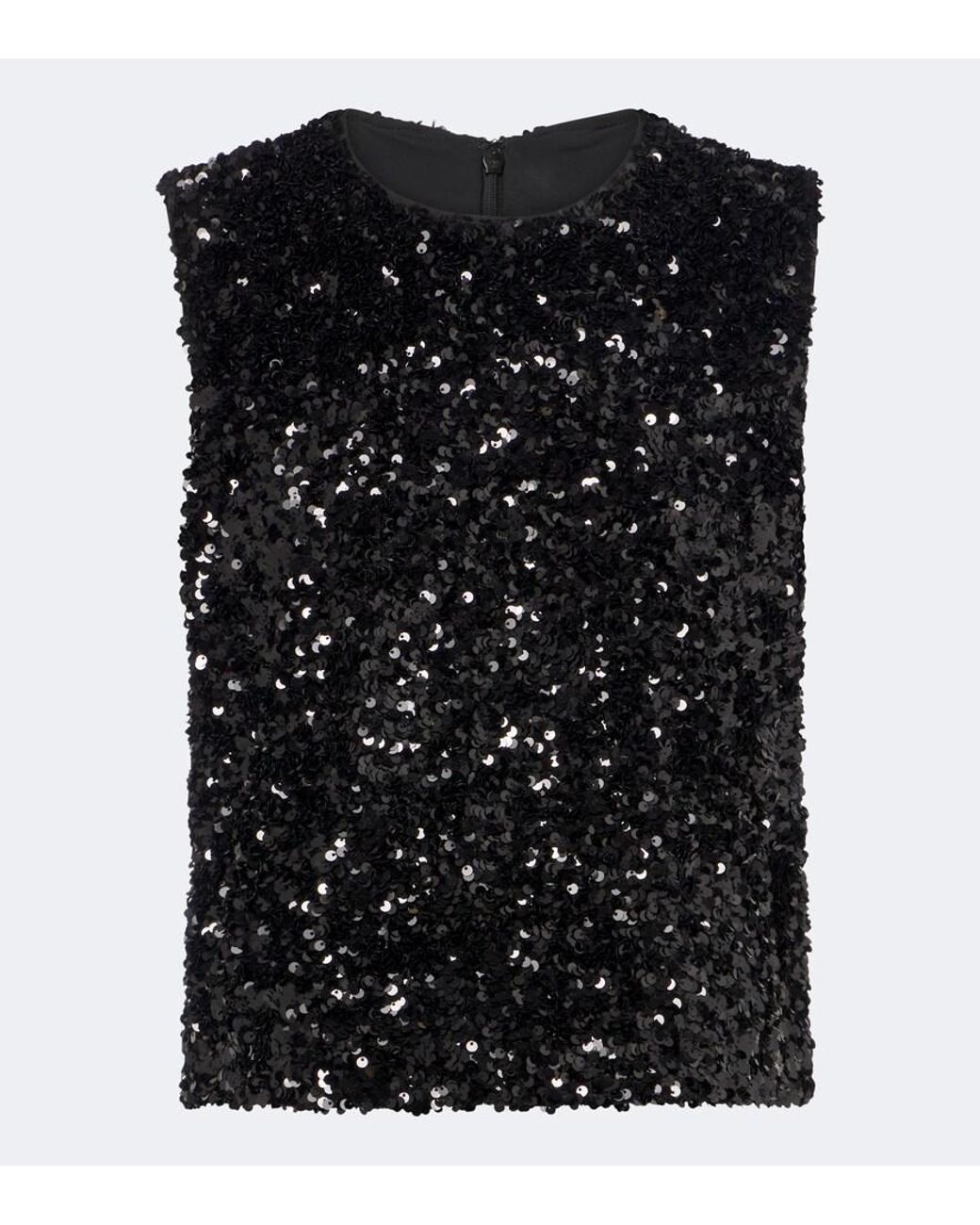 Vince Black Sequined Top