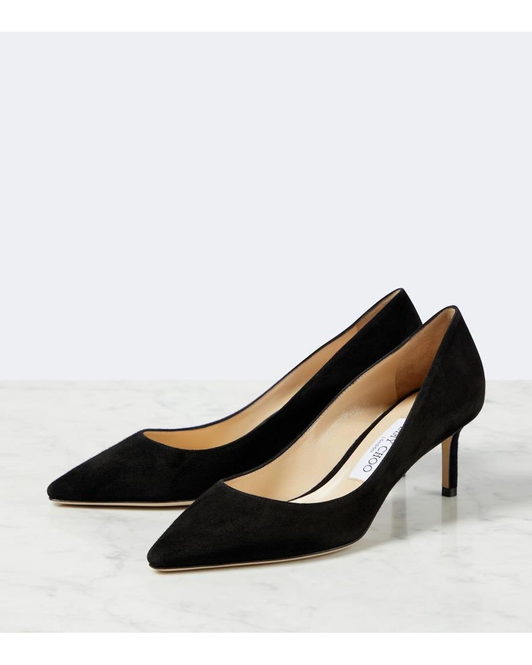 Jimmy Choo Black Romy 60 Suede Pumps