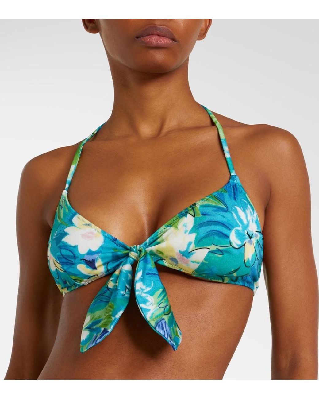 Chloé Blue Floral Bikini Bottoms