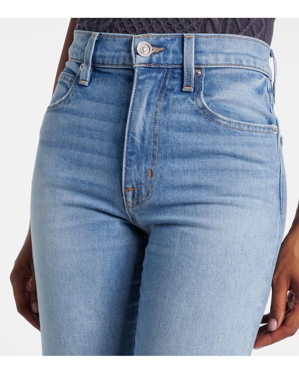 SLVRLAKE Denim Blue Anita High-Rise Bootcut Jeans