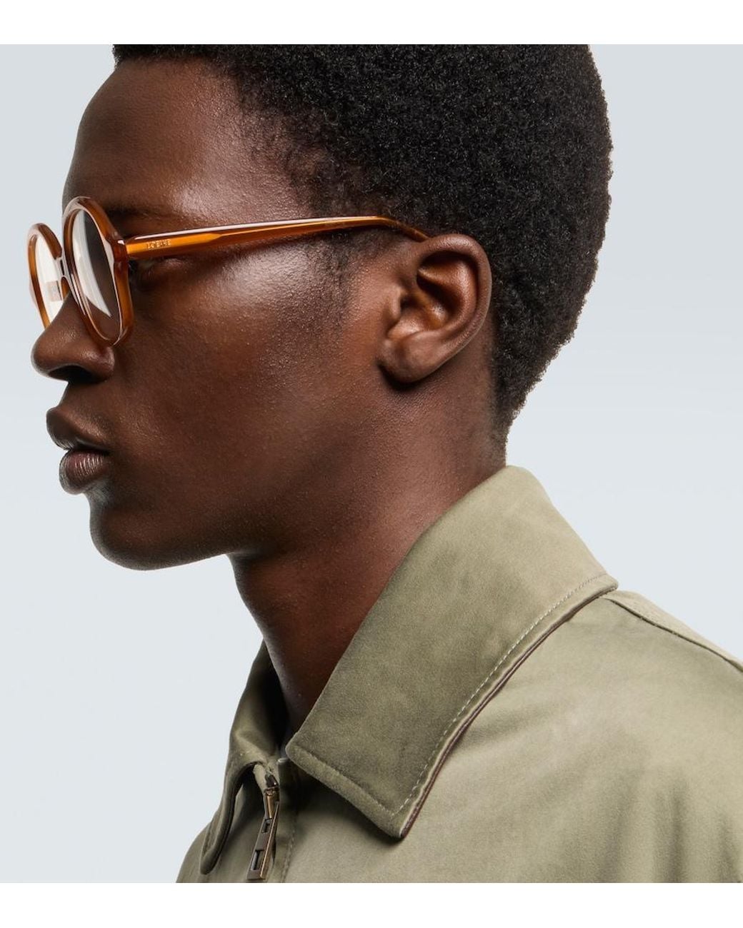 Occhiali Squadrati Slim di Loewe in Brown da Uomo
