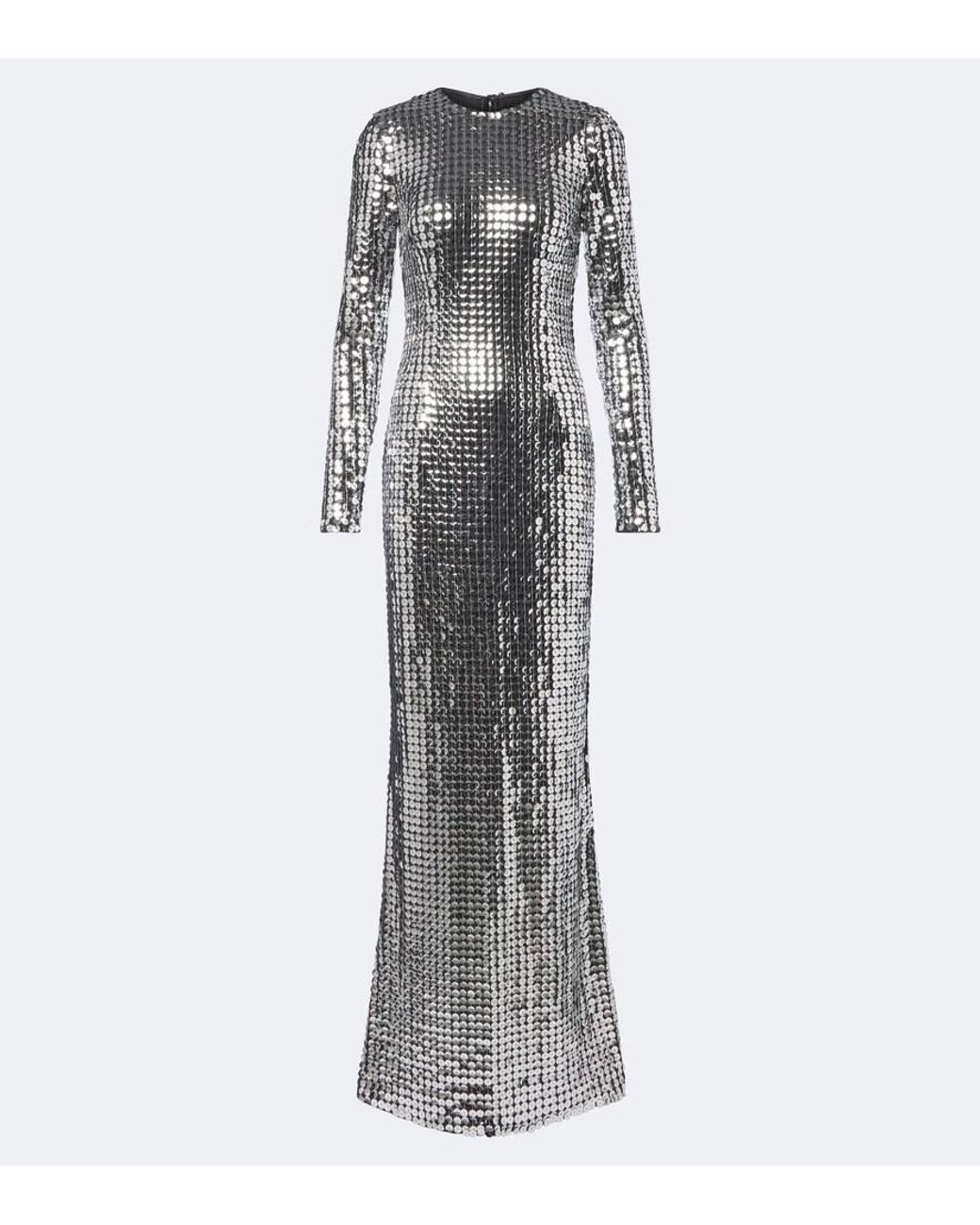 Dolce & Gabbana Gray Sequined Gown