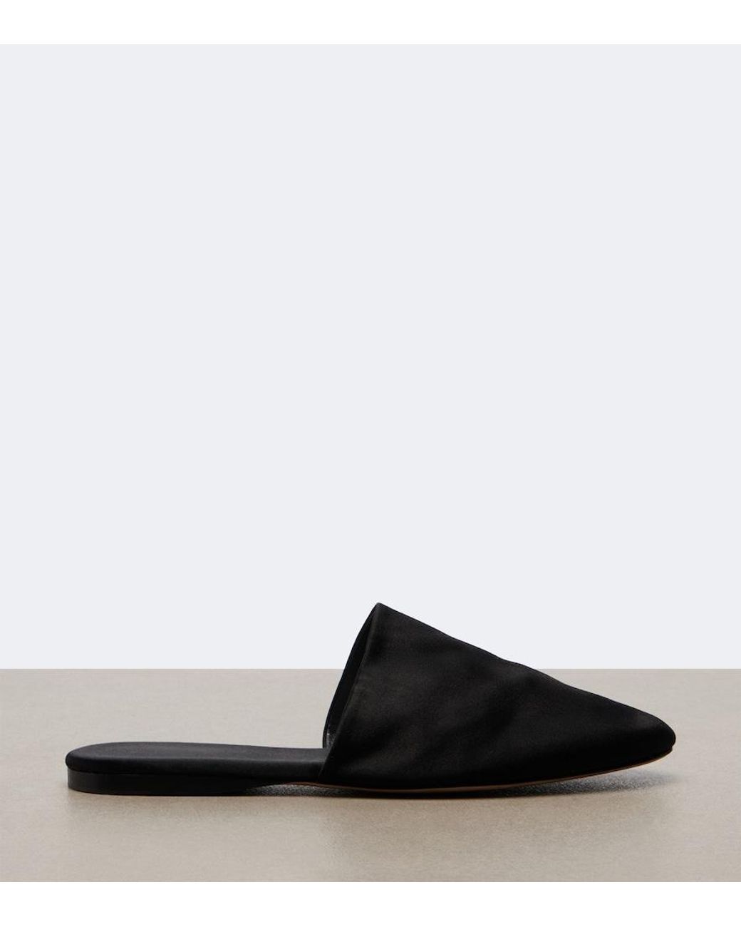 The Row Black Tilda Satin Mules