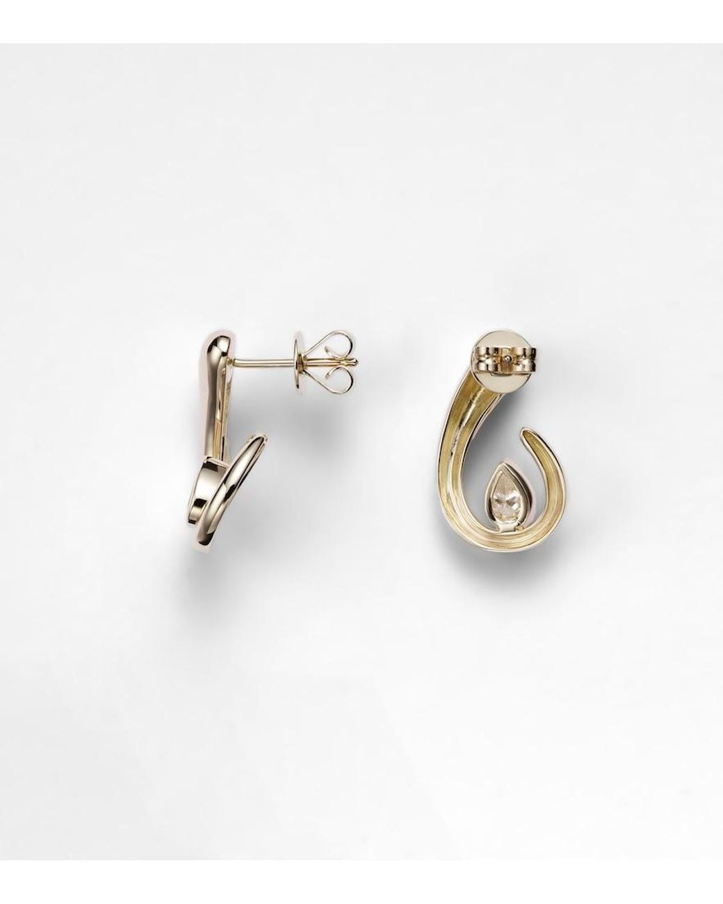 SHAY Metallic 18Kt Earrings With Diamonds