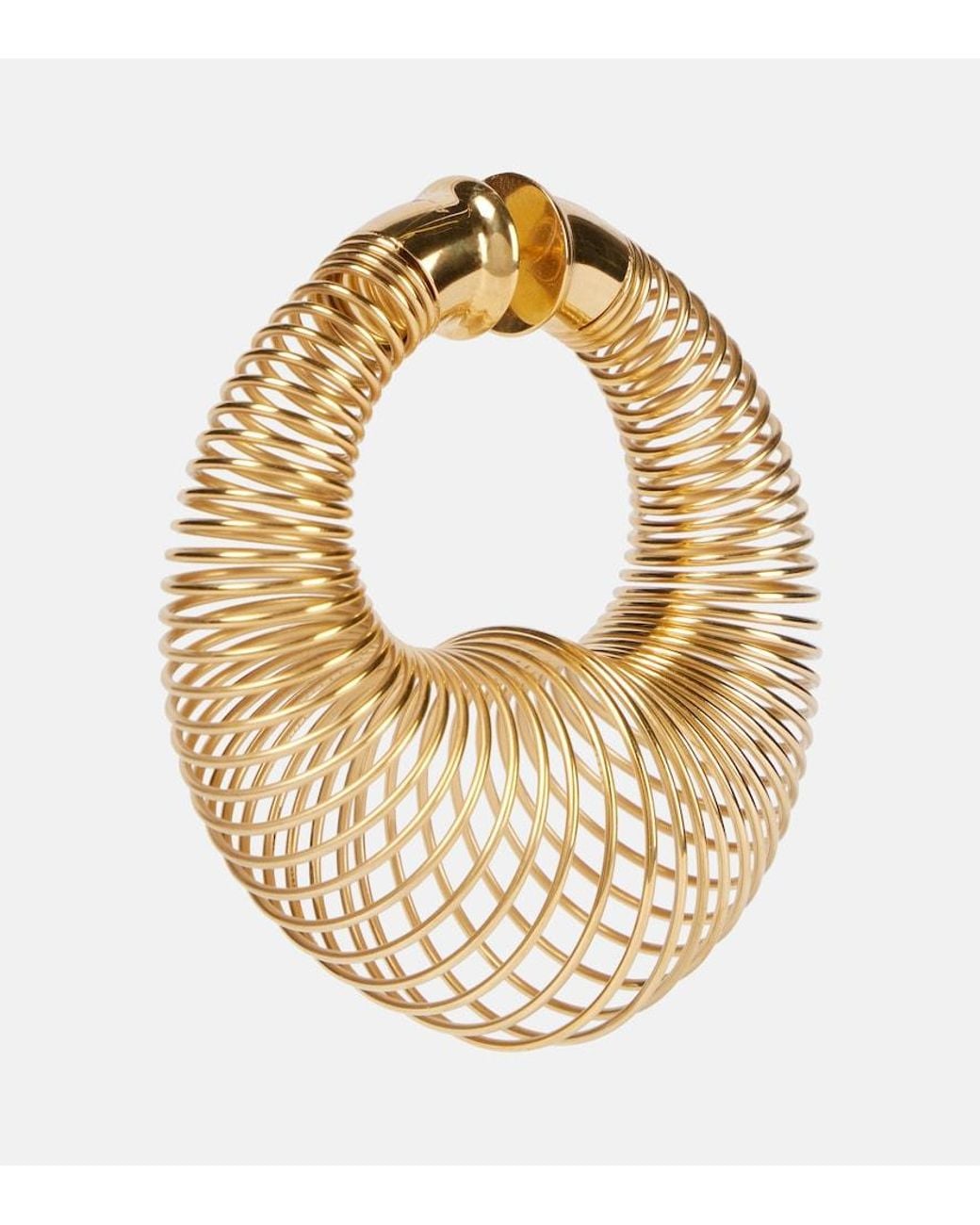 Alaïa Metallic Spiral Hoop Earrings