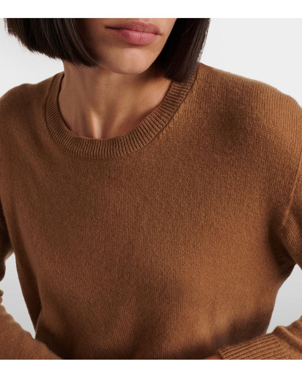 The Row Brown Noler Cashmere Sweater