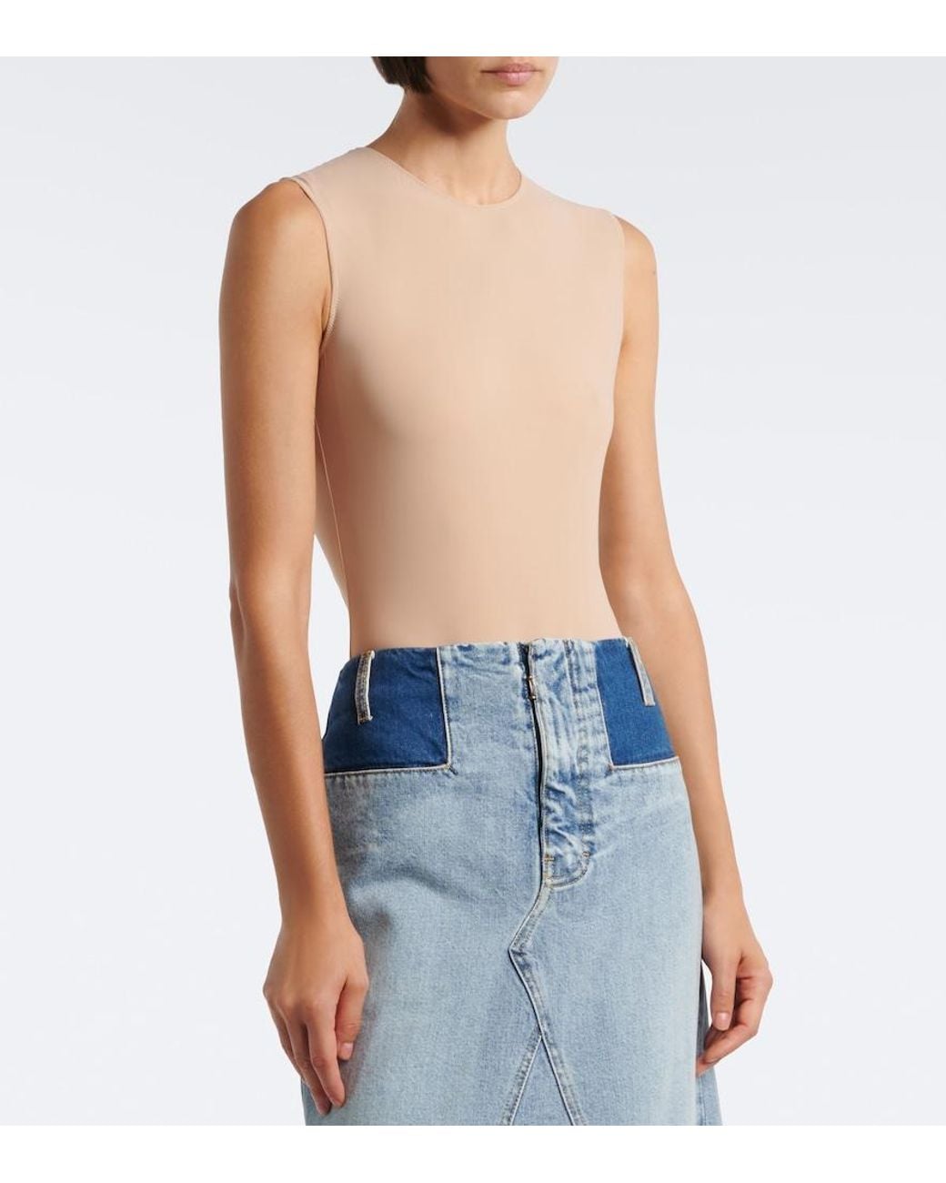 Maison Margiela Natural Jersey Bodysuit